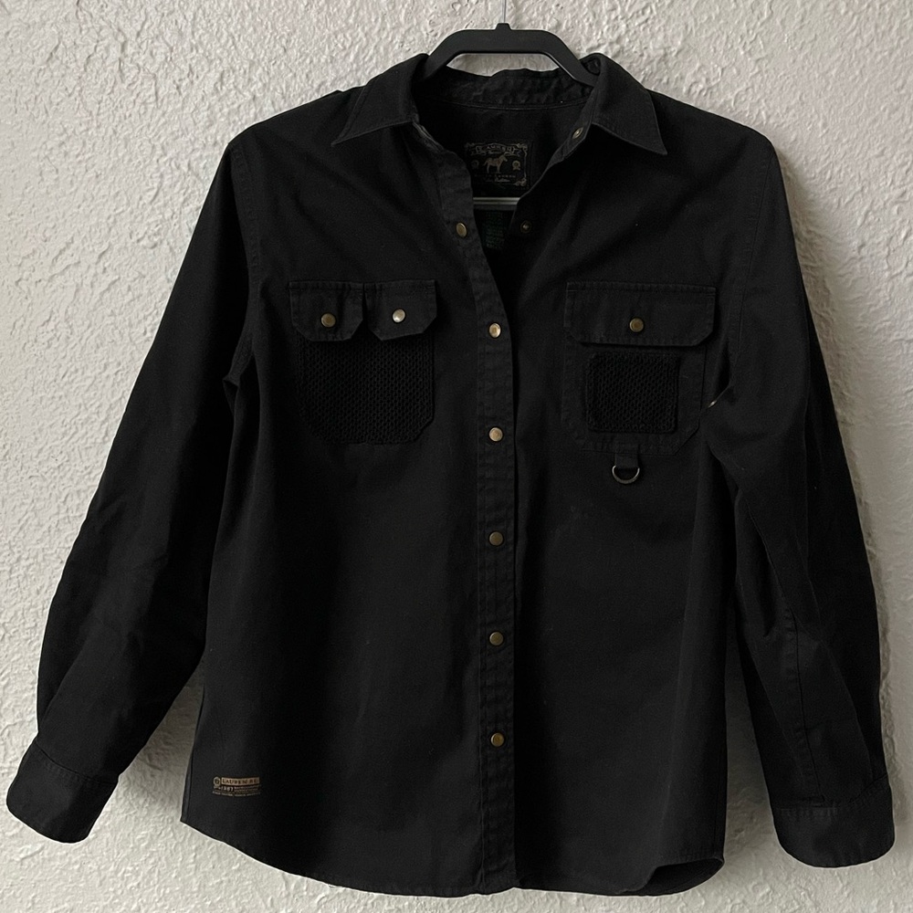 Lauren Ralph Lauren Black Safari-style Button-down Shirt